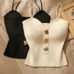 Black and White Ribbed Top Set