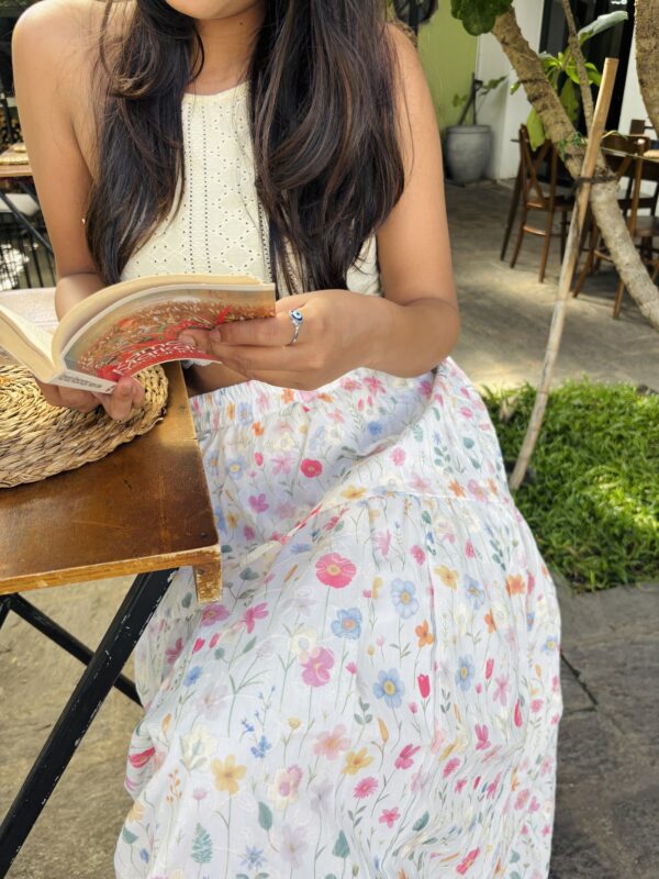 Vanilla Blossom Cutlon Embroidery Skirt - Image 4