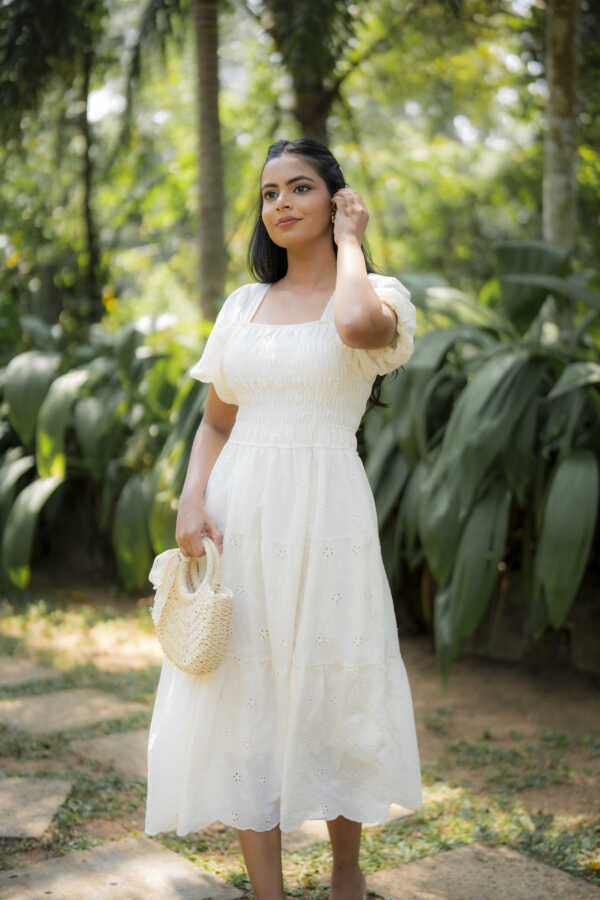 Amelia Cutlon Dress - Cream - Image 4