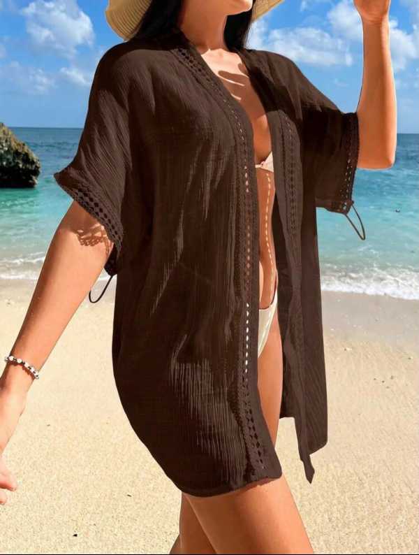 Cotton Muse Cardigan - Brown - Image 3
